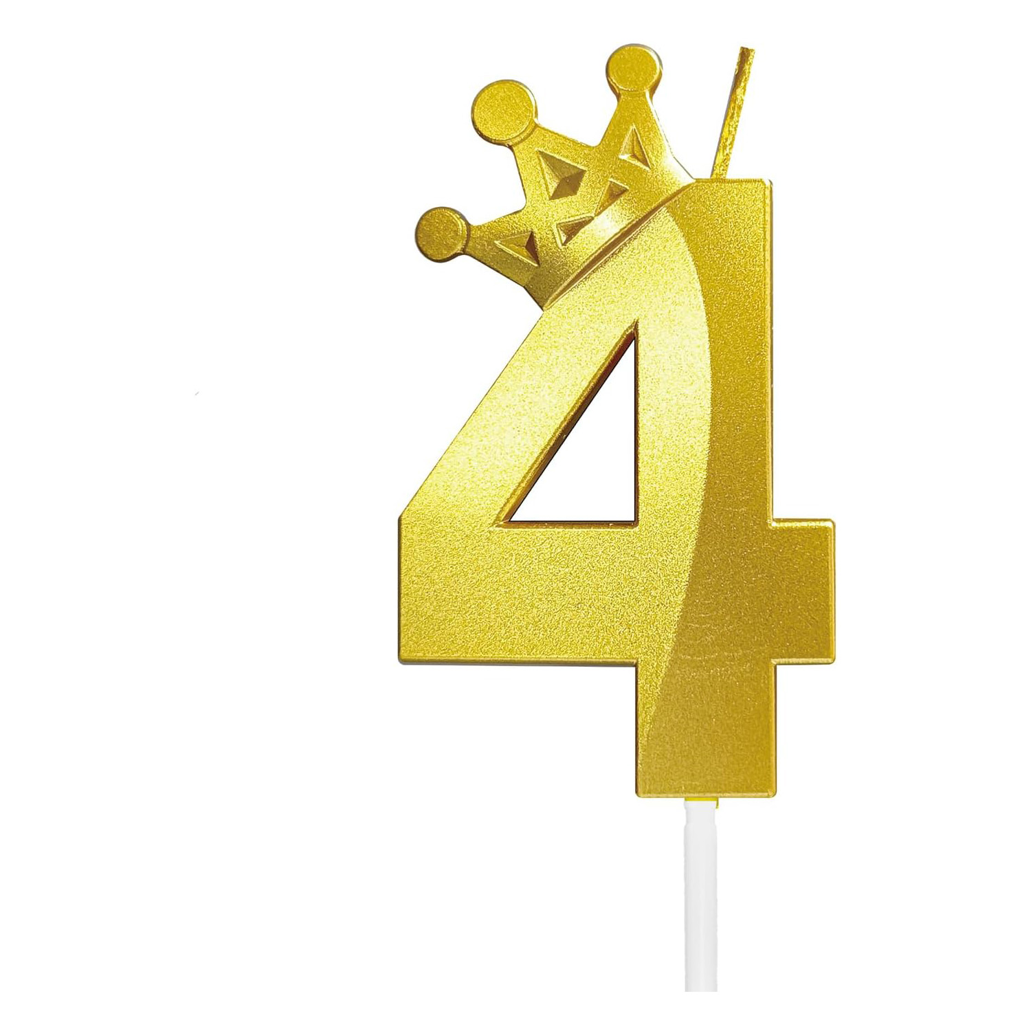 Number 0 Birthday Candle 3D Crown Crown-0 Gold Cake Topper Decorations for Happy Birthday Candles Anniversaries: Light Grey