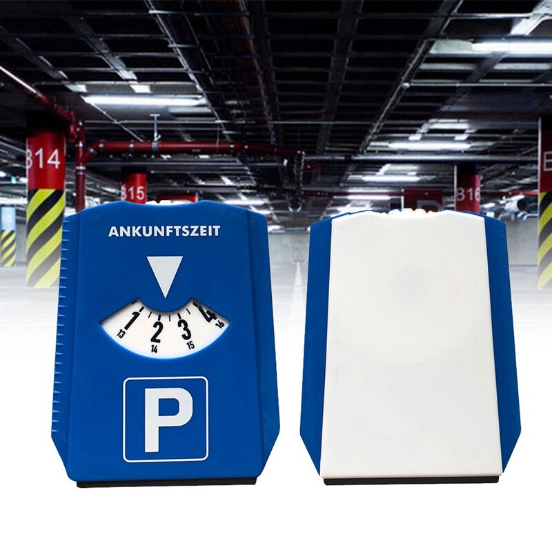 Bilparkering skiva timer klocka display blå plast parkering tid verktyg
