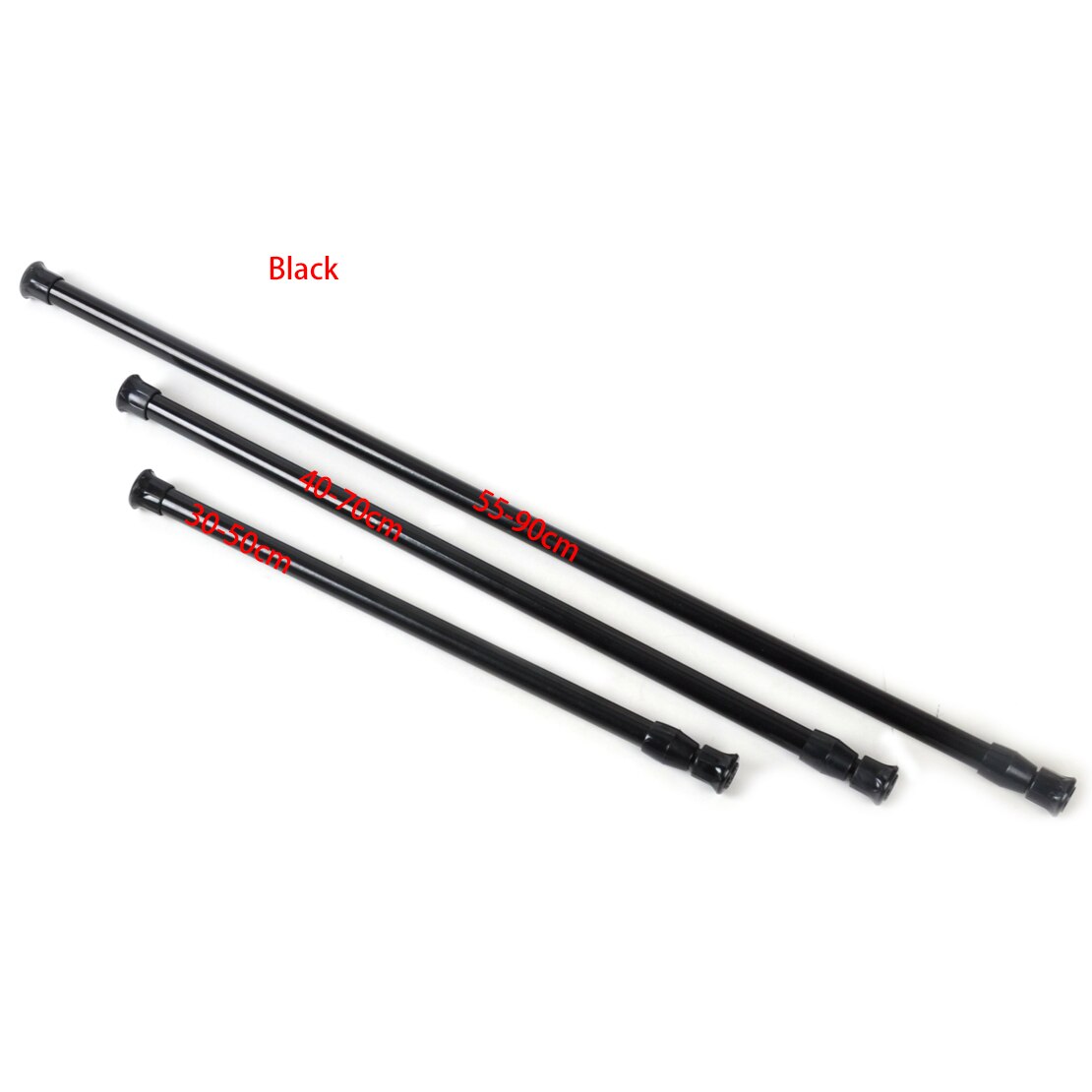 Tringle de traction à ressort extensible et réglable de 30 à 50cm, tringle de rideau télescopique pour douche, produits de fenêtre de salle de bains