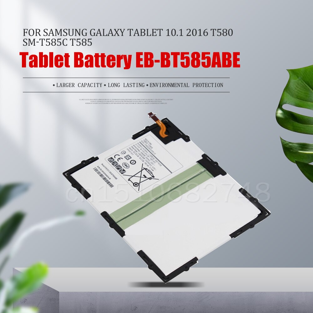 EB-BT585ABE For SAMSUNG Galaxy Tablet Tab A 10.1 T580 SM-T585C T585 BT580 T580N 7300mAh Replacement Tablet Battery + Tools