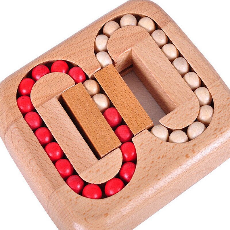 Wooden Flat Ball Maze Game Bearing Puzzle Adult Educational Loop Unlock Science anti-pressure toys