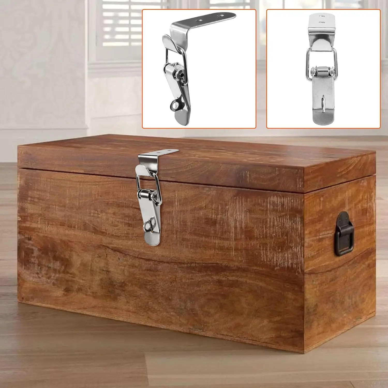 90° Duck-mouth Buckle Lock Wooden Boxes Hardware Closure Hasps Snap Lock Clamp Quick Release Latch for Suitcase Drawers Cabinet