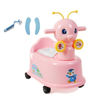 Lovely Bee Musical Baby Potty Toilet Kids Potty Baby Potty Portable Travel Potty Chair Toilet Seat For Kids Trainer Toilet Seat: Pink