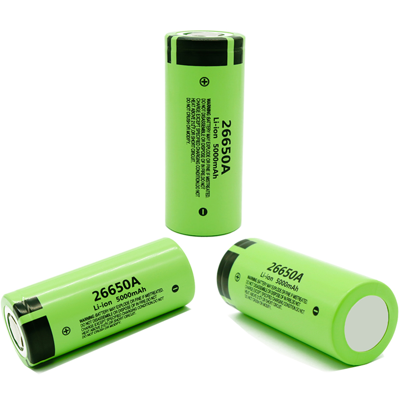 26650A 3.7V 5000mAh Battery 1-10 PCS high capacity 26650 20A power battery lithium ion rechargeable battery for toy flashlight: black