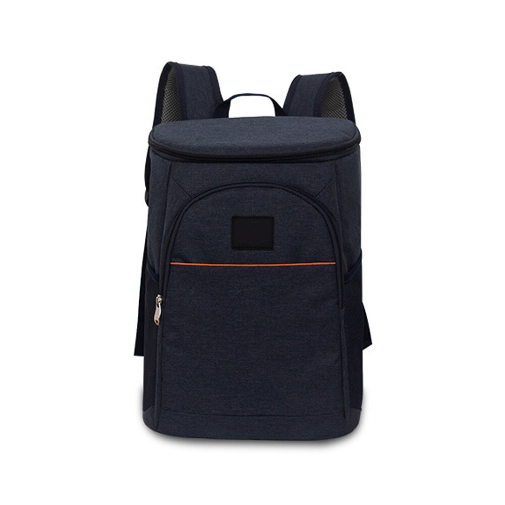 Borsa a mano per dispositivo di raffreddamento del vino 18L conservazione degli alimenti borsa da pranzo in tessuto Oxford borsa da viaggio Unisex con cerniera isolata per zaino da viaggio: Dark Blue