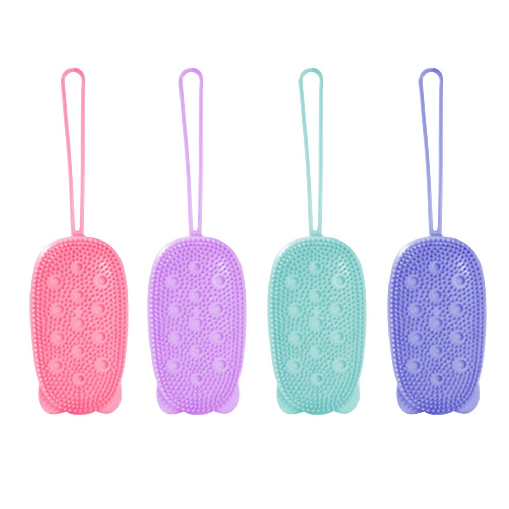 Siliconen Douche Borstel Schrobben Snelle Schuimende Zachte Baby Siliconen Shampoo Borstel Schoon Hoofd Body Massage Borstel Baby Douche Borstel