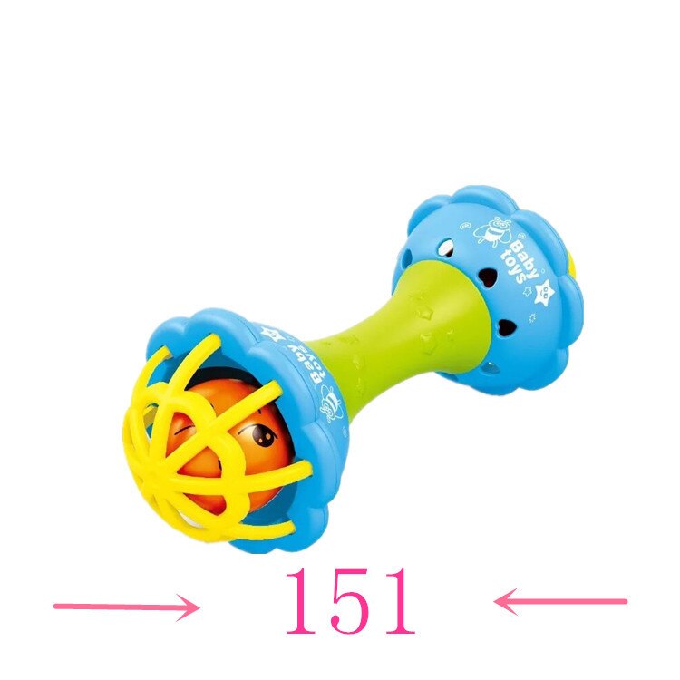 Grzechotki dla dzieci miękkie ząbkowanie grzechotka inteligencja chwytanie gumy plastikowe ręcznie wstrząsnąć dzwon 0-24 miesięcy zabawki dla niemowląt