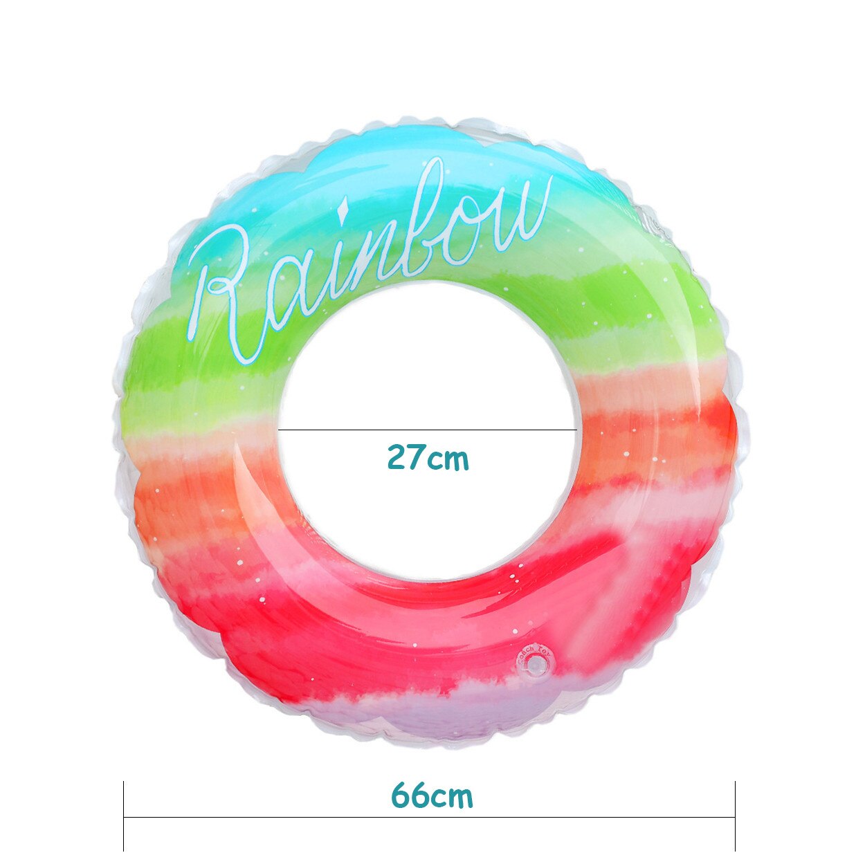 Kids Baby Summer Beach Inflatable Ring Floating Swim Ring Water Toy Rainbow Colorful Safety Swimming Rings For Pool River Beach: 10-15 Years 