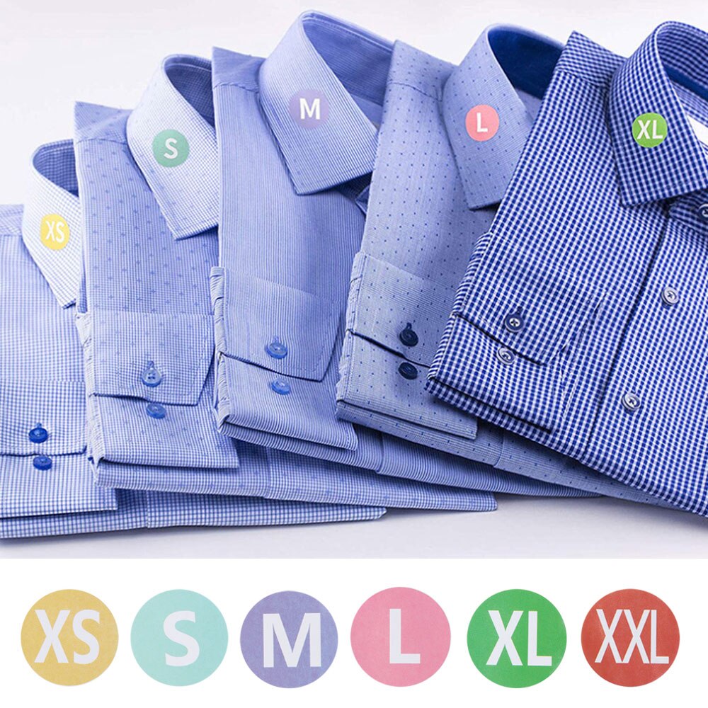 500Pcs Papier Kleding Maat Stickers Beschrijfbare Ronde Vorm Zelfklevende Toepassing Garment Maat Etiketten Blanco Note Nummer Tags