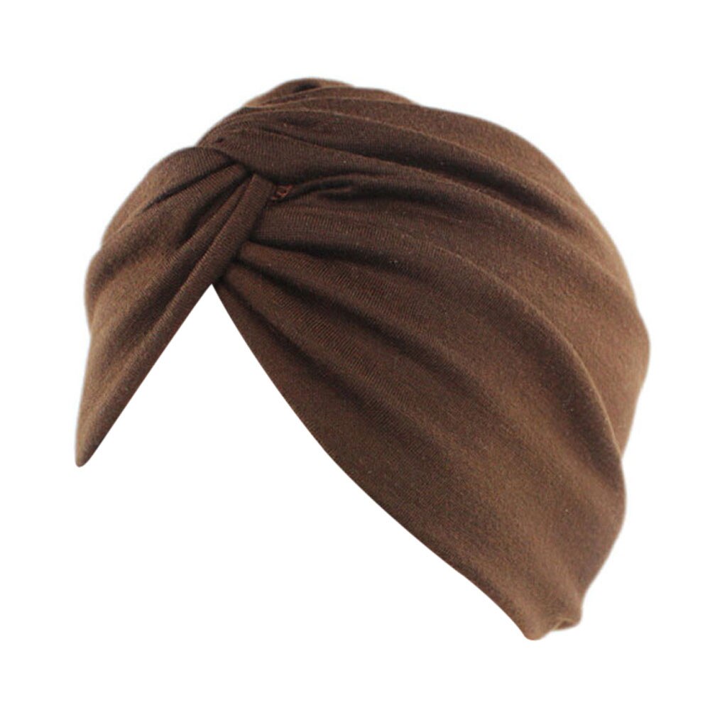 coton Spa Casquette Femmes Cancer Chimio Bonnet Écharpe Turban Tête Chapeau Muts En Sjaal Foulard Musulman Femmes Os Chapeau: Coffee