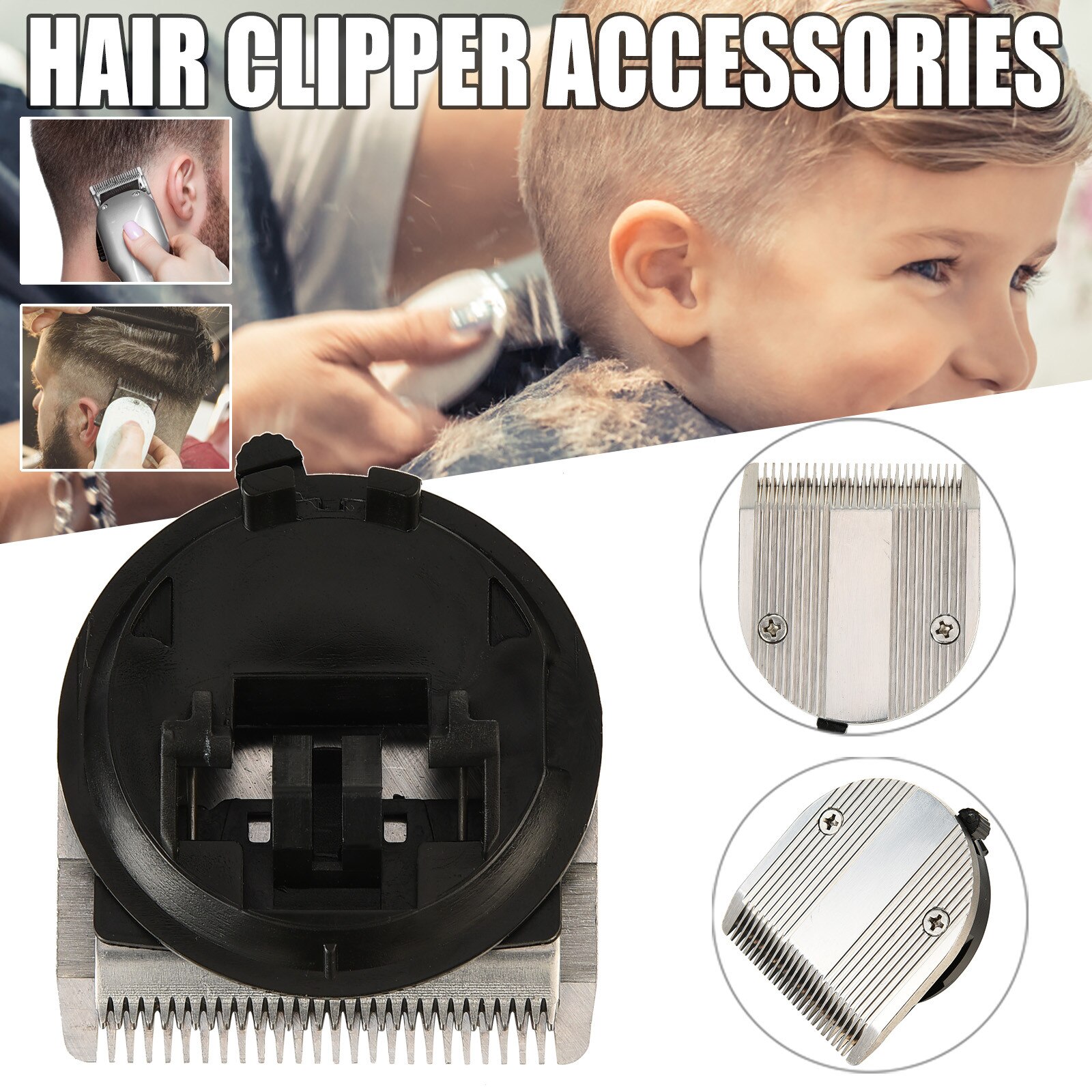 Elektrische Haar Clipper T-shaped U-förmigen Geschnitzt Edelstahl Klinge Carbon Stahl Cutter Kopf Ersatz