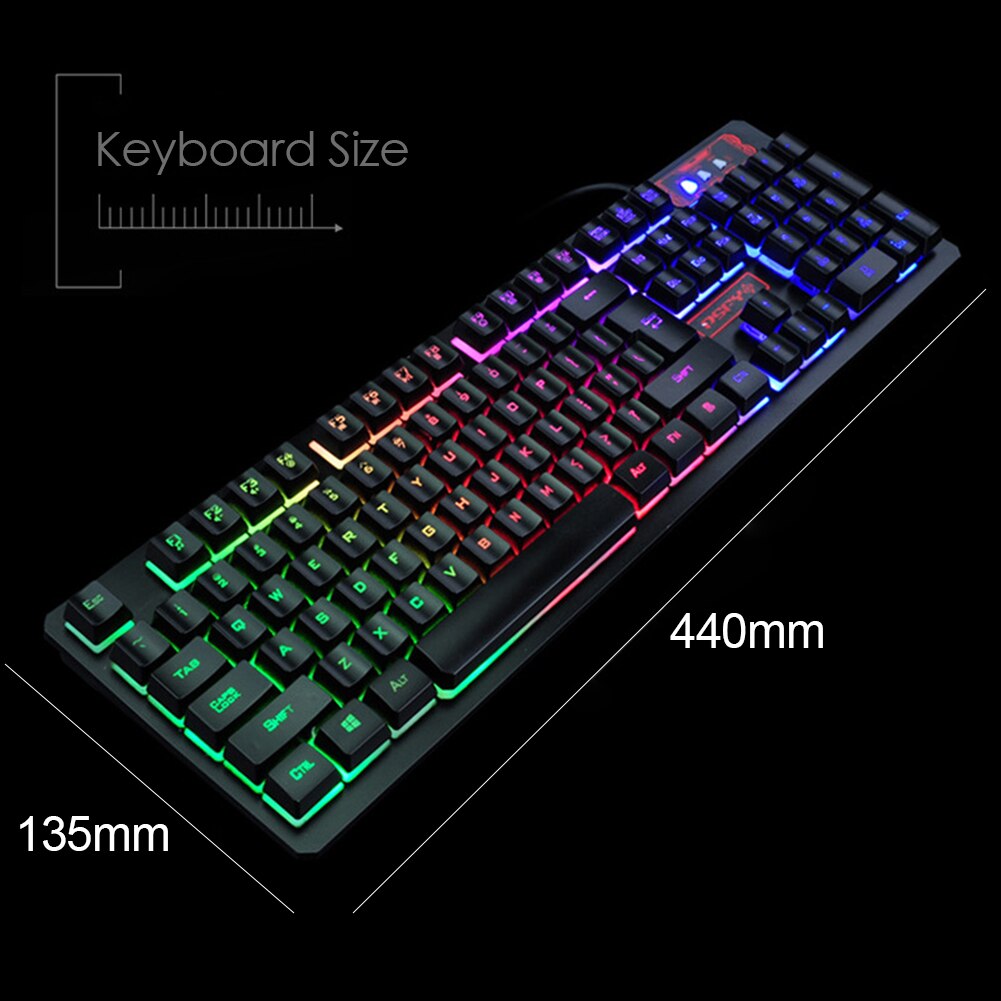 K13 Gaming Wired Keyboard and Mouse Combo Set with Backlight Mechanical Feeling Ultra-slim Wired Keyboards