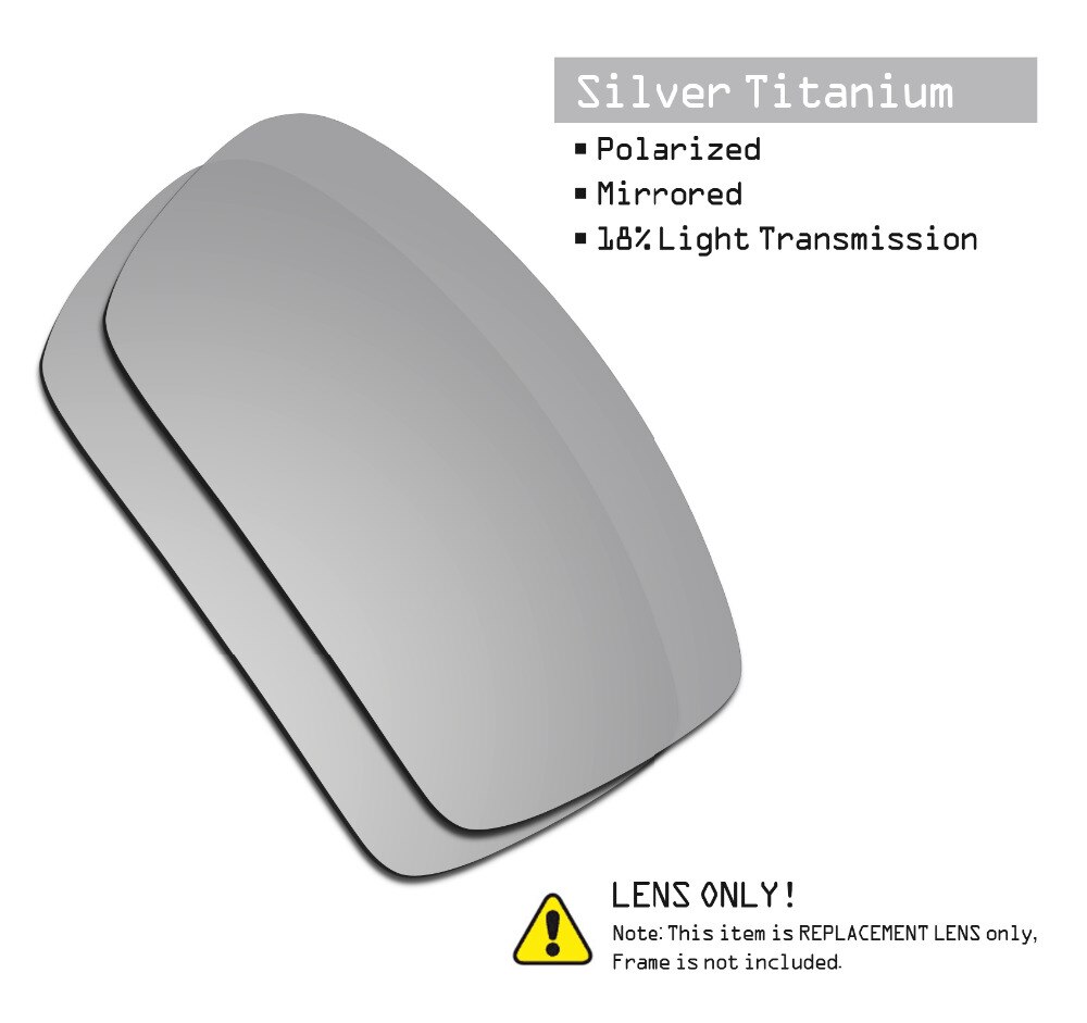 SmartVLT 2 Pairs Gepolariseerde Zonnebril Vervanging Lenzen voor Oakley Gascan Stealth Zwart en Zilver Titanium