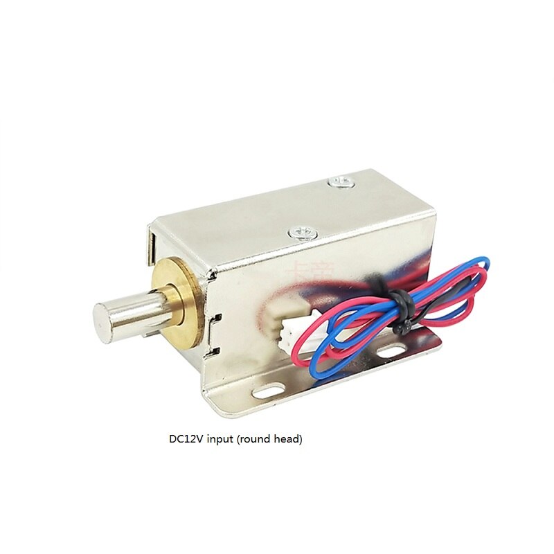 Small Electronic Lock Small Electric Mortise Lock: DC12V  Round head  