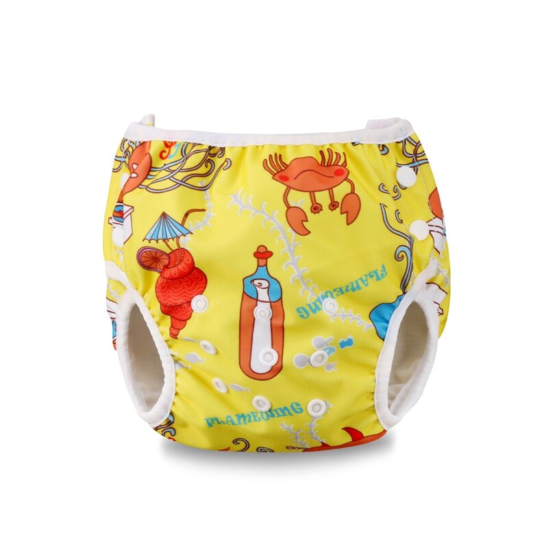 NEUE Einstellbare Baby Jungen Mädchen Sommer Schwimmen Windel Schwimmen Druck Badehose Wasserdichte windel Baby Bademode