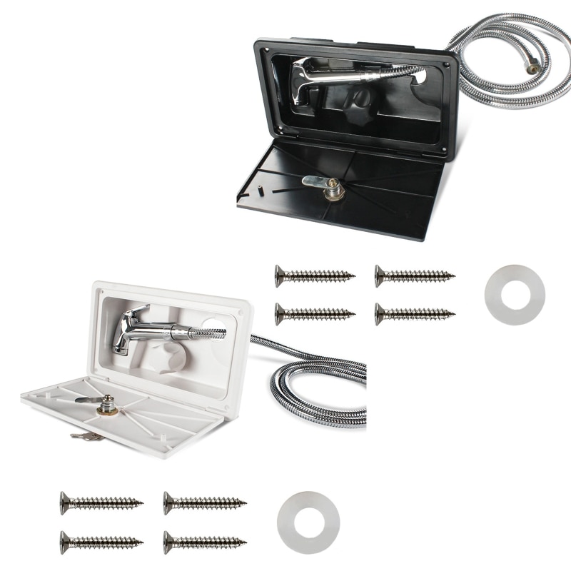 Rv Douche Box Kit Met Lock-Inclusief Douche Kraan Douche Slang Douche Wand Voor Boot Marine Camper Camper Caravan