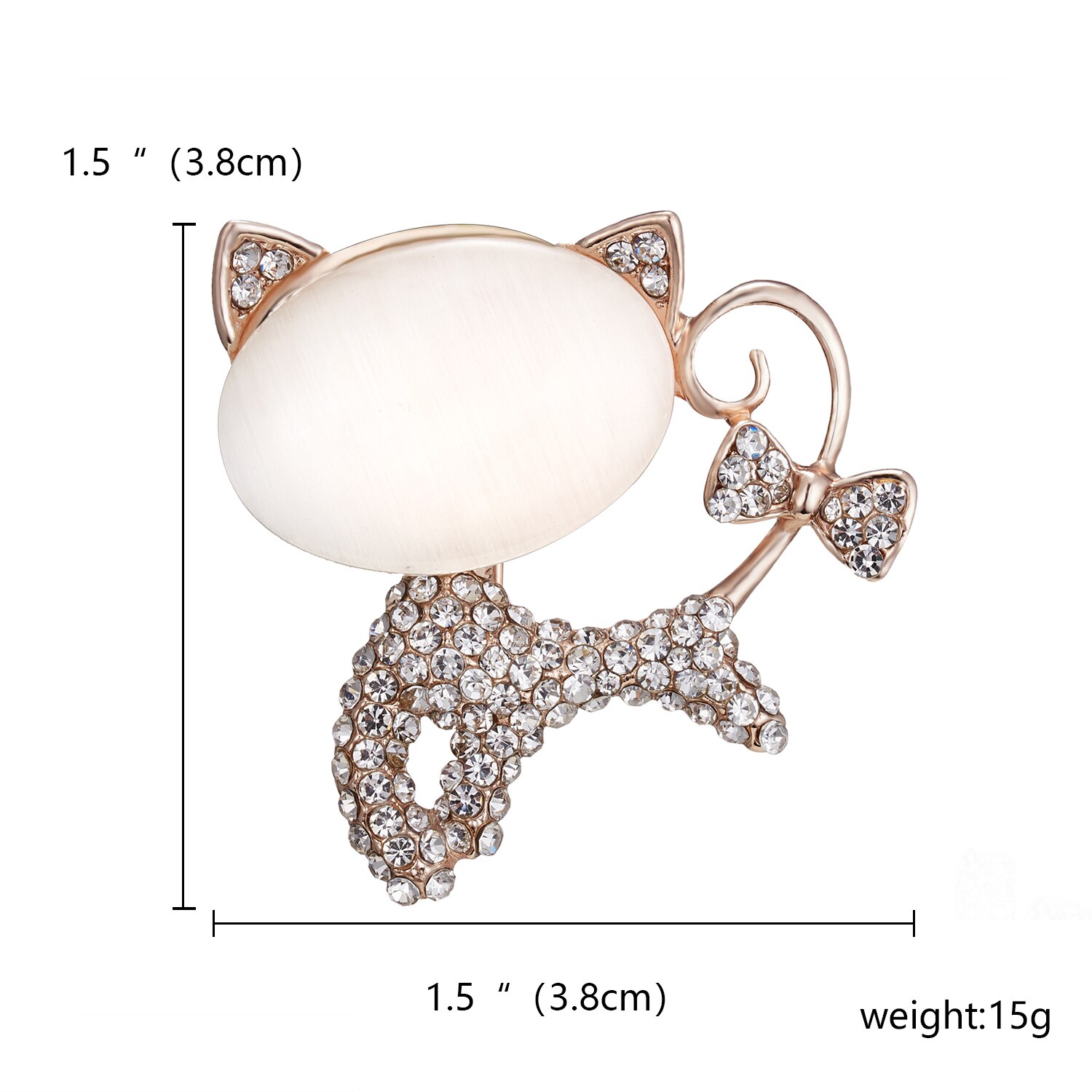 Rinhoo Cute Animal Cat Owl Bee Brooch For Women Europe And America Crystal Brooch Pins Jewelry