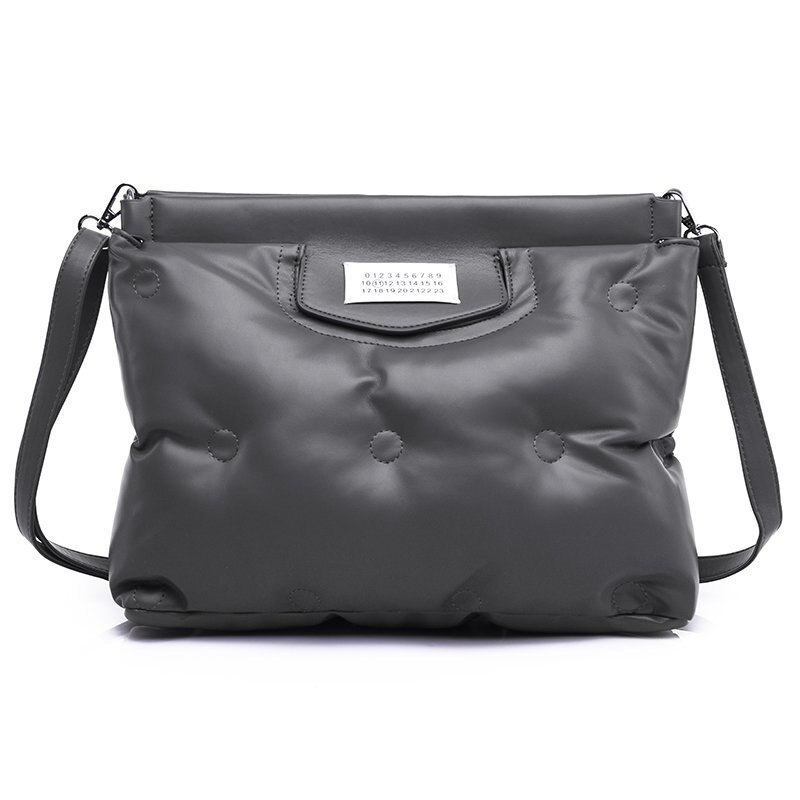 OLSITTI – Sac à bandoulière en velours pour femmes, fourre-tout de couleur unie, grande capacité, hiver: Gray