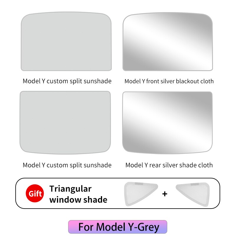 For tesla model 3 2022/model Y Glass roof Sunshade Front Rear Sunroof Skylight Blind Shading Net sunroof sunshade