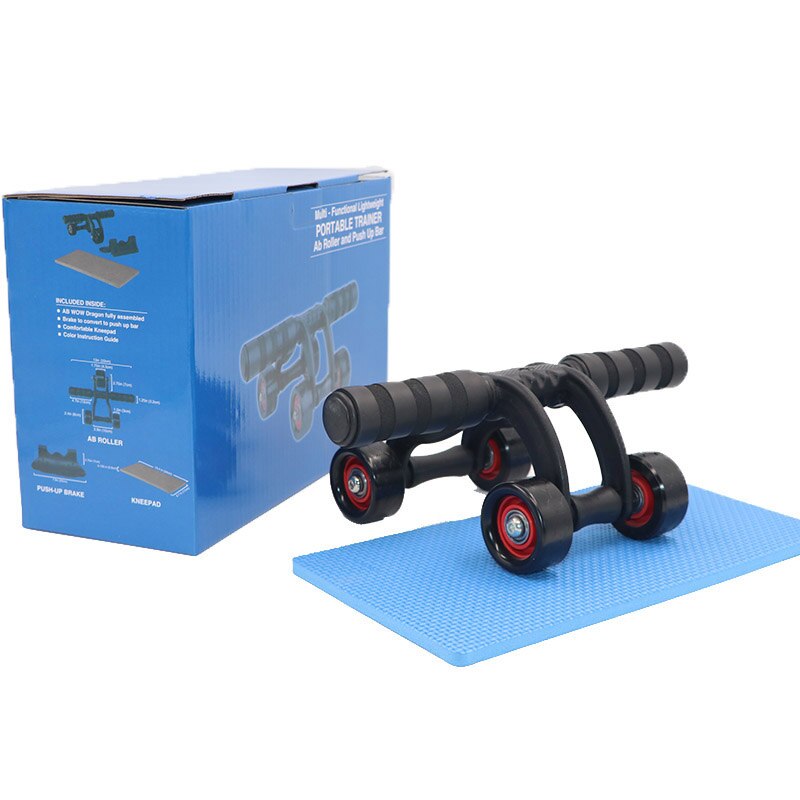 Multifunctional Giant Frog 3/4 Wheels AB Roller Exercise Fitness Abdominal Rollers Muscle Trainer Household Gym Equipment /40