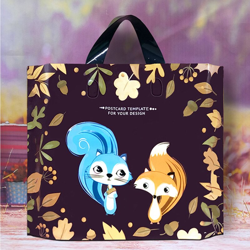 10 Stks/partij Dikke Boutique Kleding Verpakking Dikke Plastic Boodschappentassen Plastic Tas Met Handvat Draagtas