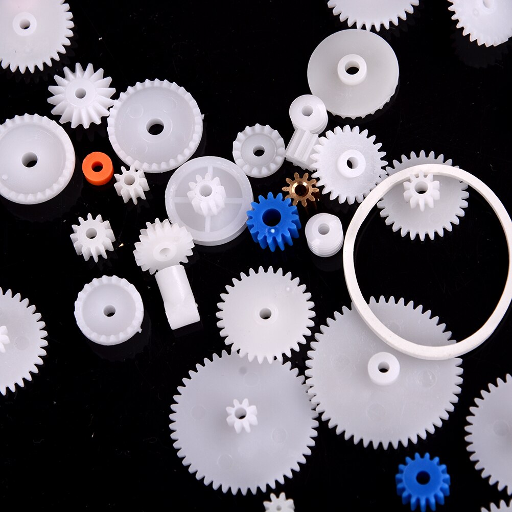 Plastic Gear Set DIY Rack Pulley Belt Worm Single Double Gears 60 Pcs/set