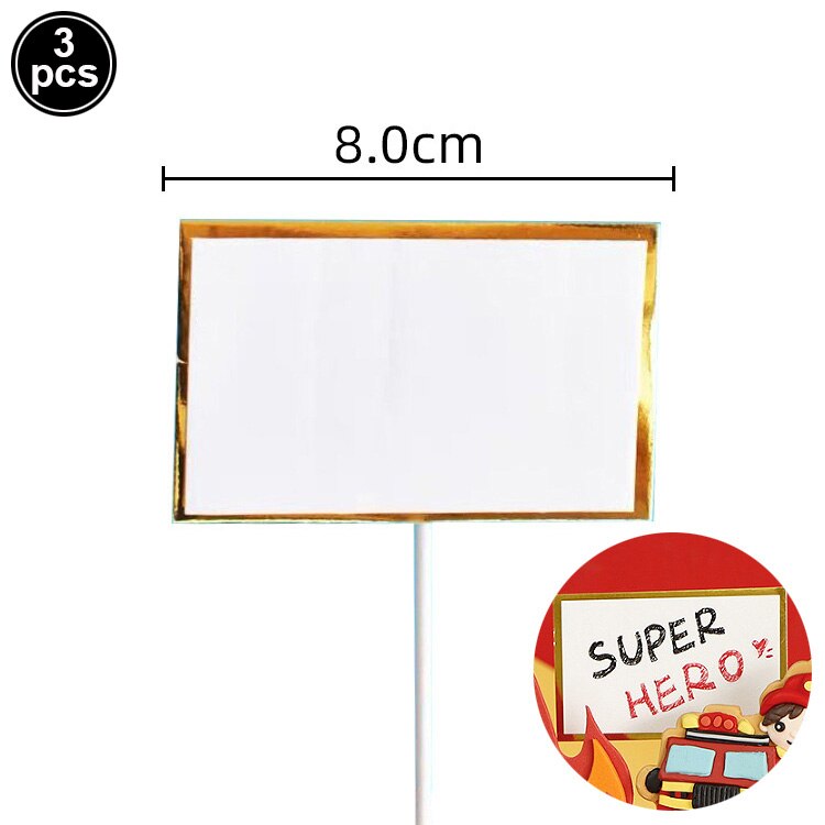 Fireman Cake Topper Fire Truck Happy Birthday Cake Topper Firefighter Themed Cake Decor for Adults Kids Birthday Party Supplies: 4