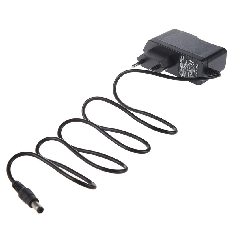 Black DC 12V 1A CCTV security camera power supply