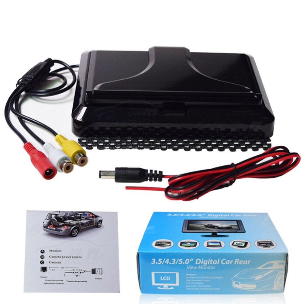 5.0 "farve hd ccd bil display 5 tommer folde digital skærm 2 kanals video input dvd afspiller  dc 12/24v skærm
