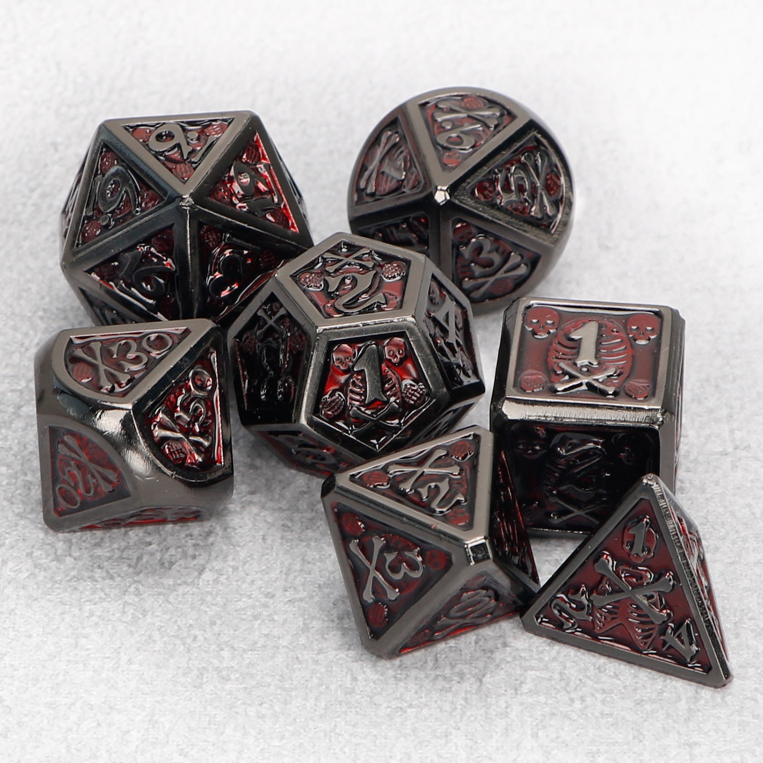 Mdn dés métal mdn jeu de dés solide métal polyèdre D & D dés TRPG jeux jeu de société dés donjon et Dragon d20 mdn dés mdn: TP11