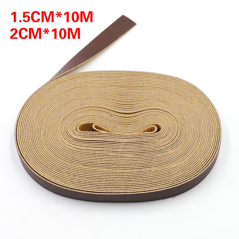 10Meter DIY PU Leather Crafts Straps Strips For Leather crafts Accessory Belt Handle Durable Crafts Making: Light coffee 2cm