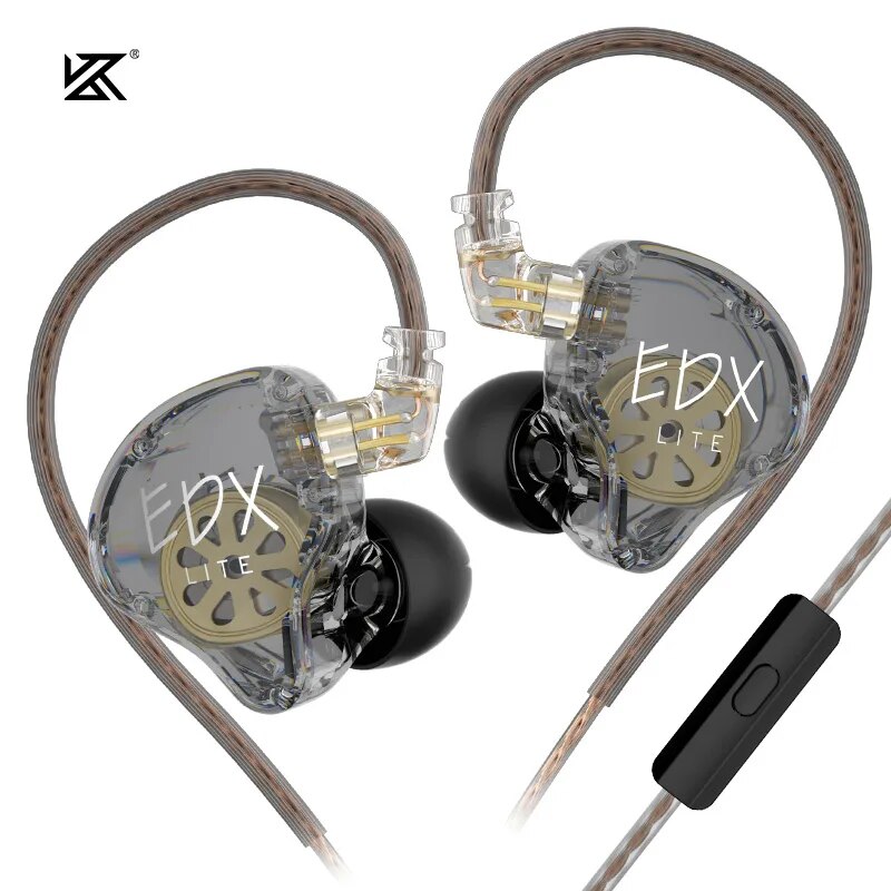 KZ EDX Lite HIFI Bass Earphones Stereo Music Earbuds In Ear Monitor Stage Live Headphones Gaming Sports Headset: Blue