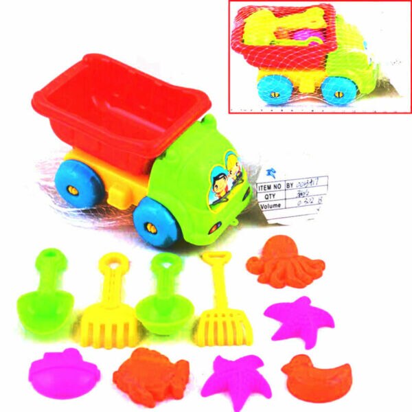 11X Kind Zand Truck Emmer Spade Strand Zee Spelen Kids Seaside Zand Pits Toy Kit: Default Title