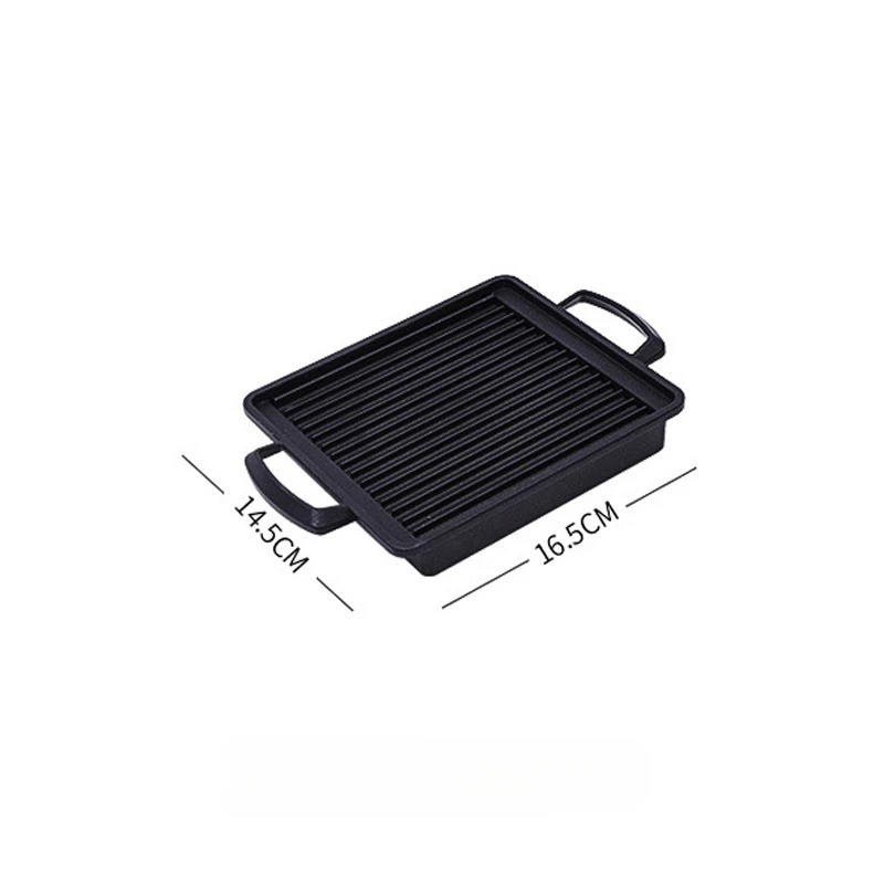 Indoor Outdoor Grill Herd Grill Aluminium legierung tragbarer Grill koreanische japanische Lebensmittel Carbon Ofen Outdoor wieder verwendbare Grill box: Black