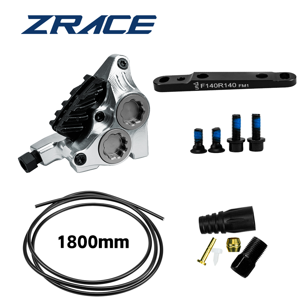 ZRACE XG4 flach montierter Vierkolben-Bremssattel, hydraulischer Straßenbremssattel, Bremsbeläge mit Eistechnik, leicht, CNC: Burgunderrot