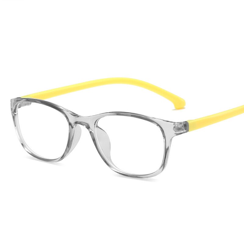 Seemfly oval ramme kid anti-blå lys briller  tr90 ultralette briller almindeligt spejl dreng pige retro briller ramme beskyttelsesbriller: T8