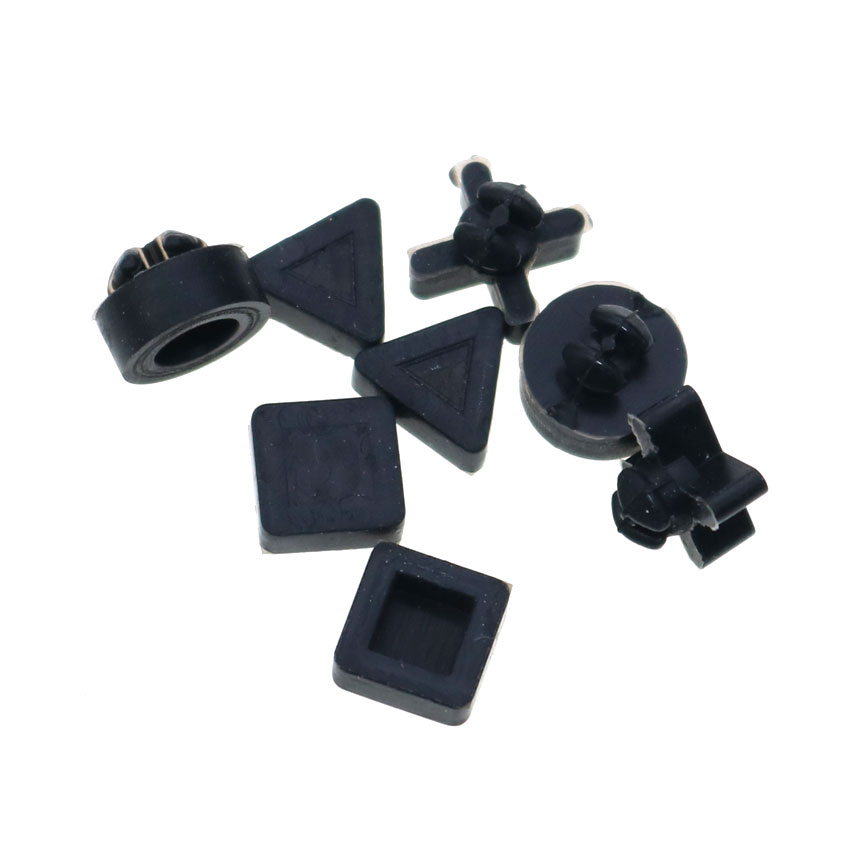YuXi Black Silicon Bottom Rubber Feet Pads Cover Cap For Sony PS4 Pro Slim Console Housing Rubber Feet Cover