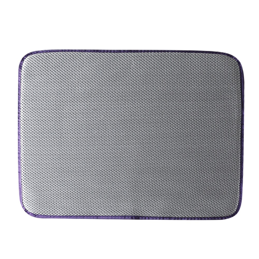 Polyester Pet Dog Slaapmat Huisdier Water Absorberende Pad Waterdicht Zomer Hond Cooling Pee Pad Ademend: gray and purple / 60x45x1cm