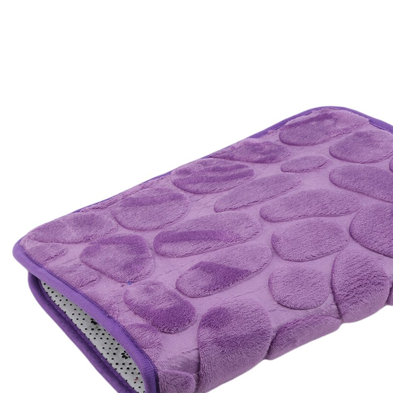 Cobblestone Embossed Carpet Bedroom Mat Stone Pattern 3d Door Mat Kitchen Bathroom Water Absorption Anti-Slip Mat