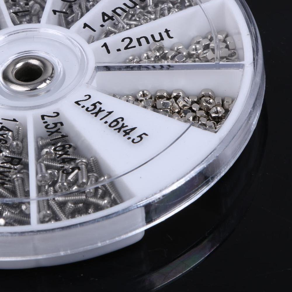 600 Pcs/Set Small Stainless Steel Screws 12 Kinds of Tool Assortment Screwdriver Electronics For Eyeglasses 1pc Nuts Repair