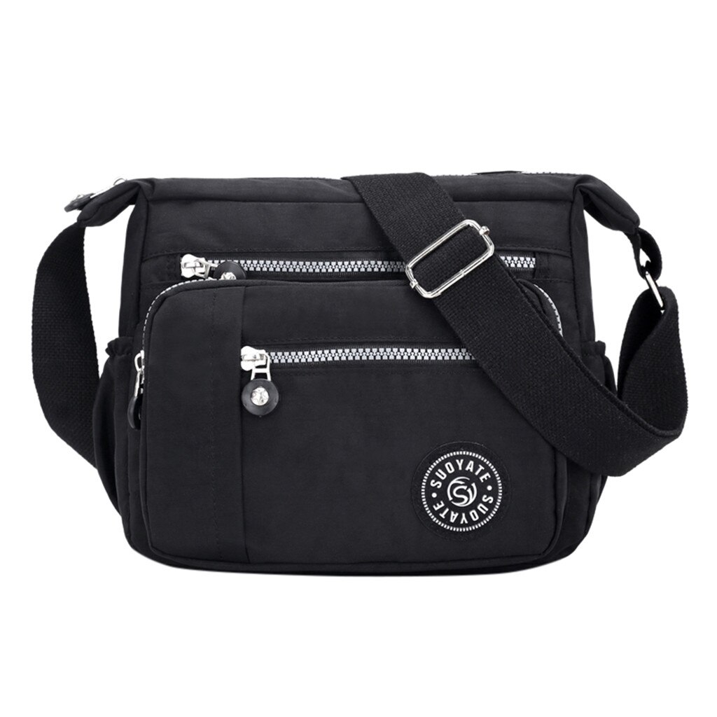 neue Frauen Messenger Taschen für Frauen Wasserdichte Nylon Handtasche Weibliche Schulter Tasche Damen Umhängetaschen Damen Zipper Handtasche: B
