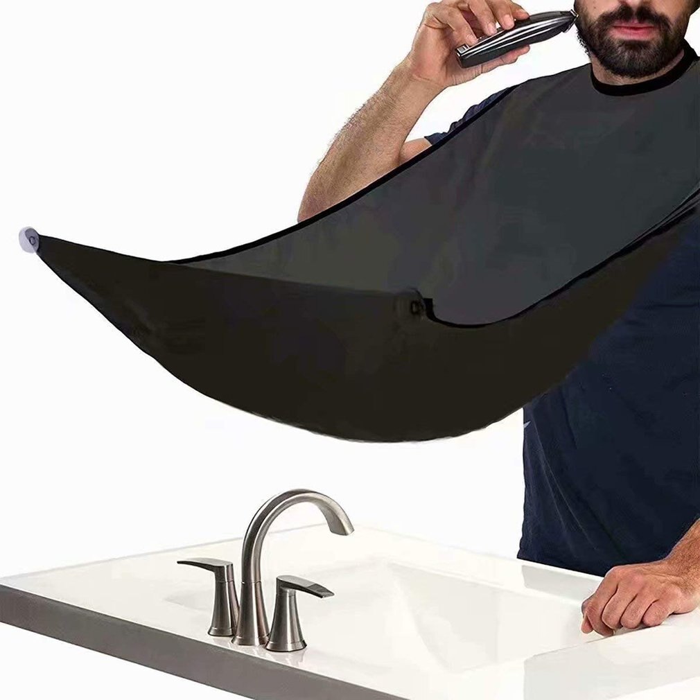 Men Beard Apron Beard Care Clean Shaving Apron Facial Hair Dye Trimmings Catcher Cape With Suction Cup