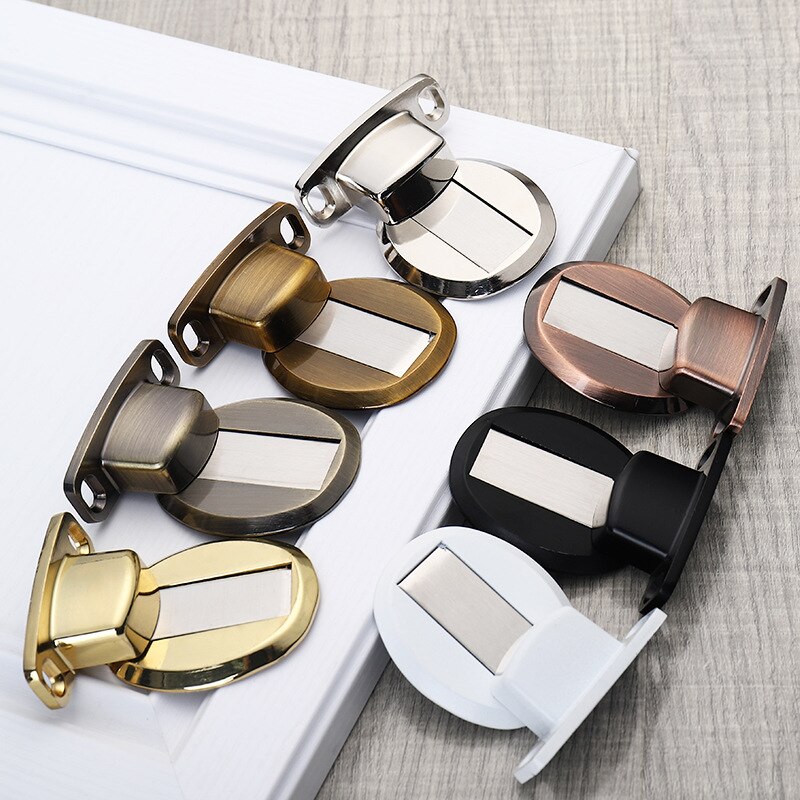 Rvs Deurstopper Slaapkamer-Collision Sterke Magnetische Aluminium Onzichtbare Deur Stop Elektromagnetische Deur 1Pc