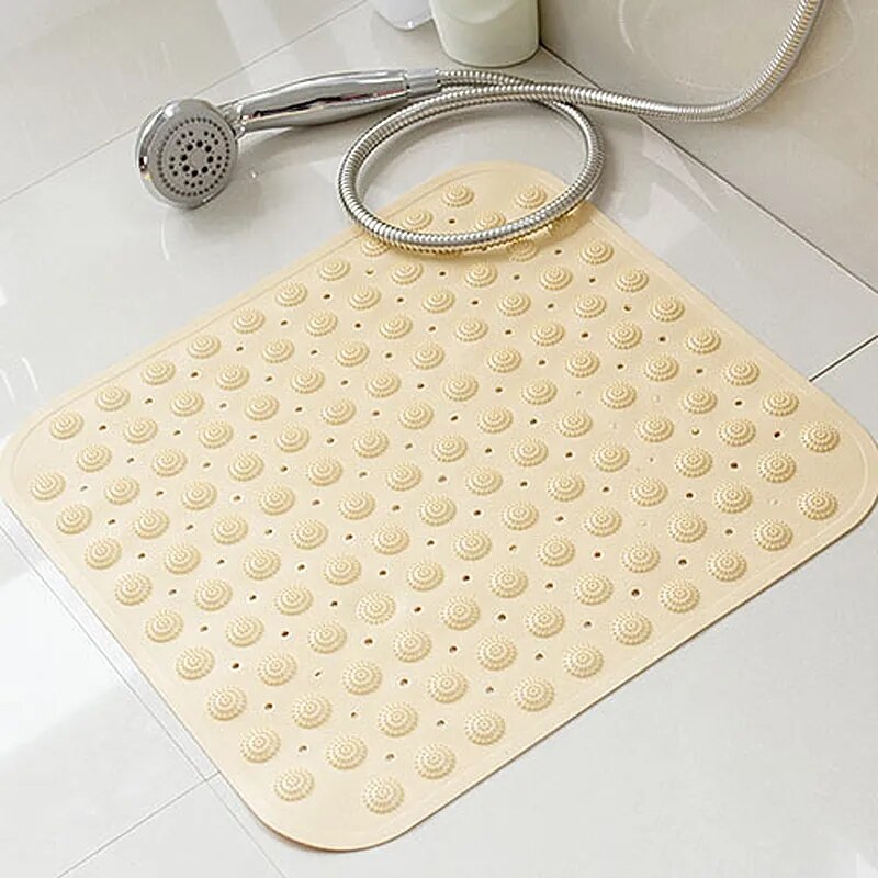 Rubber Material Bathroom Anti-slip Mat Shower Room Floor Mat Home Bathroom Waterproof Foot Pad Can Massage Anti-fall Mat: color 5 / About 50x50cm