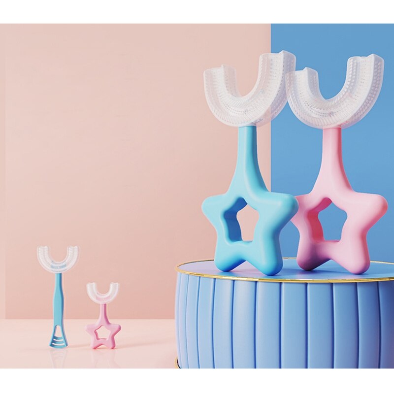 Kinderen U-vorm Tandenborstel Siliconen Training Tanden Reinigen Hele Mond Teethbrushes Voor 2-12 Jaar Kinderen