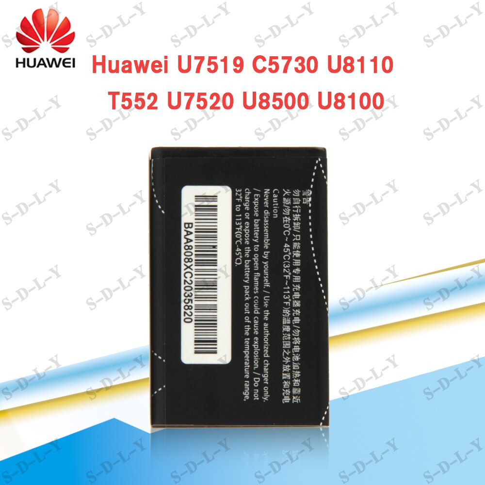 100% Huawei Batterie 1150mAh HB5A2H für Huawei C5730 C5070 C8000 U8110 U8500 U8100 T520 T552 T550 E5220 U7519 U7510 u7520 Batterie