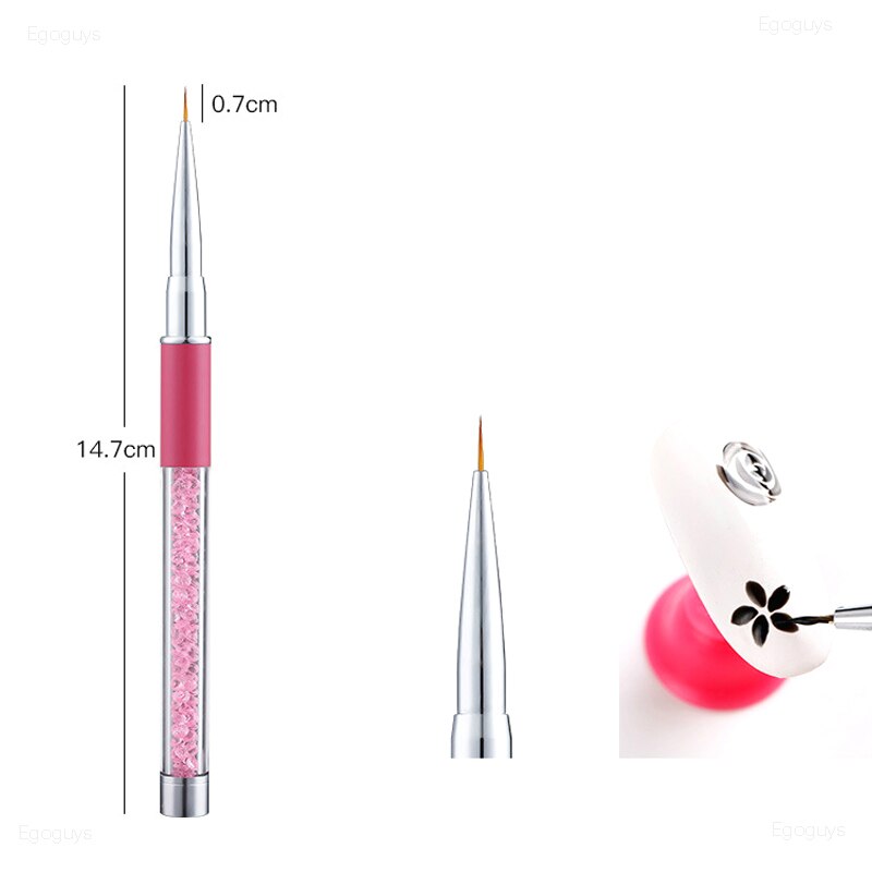 Stylo pour vernis à ongles nail art, lot de 1, dégradé, UV gel, lignes, rayures, grille, outil de manucure, DIY,: No.10
