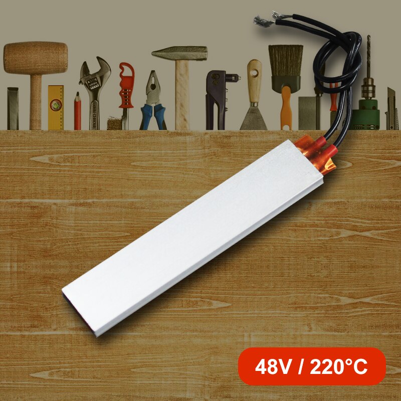 48v termostatisk ægsinkubatorvarmer ptc-varmelegeme aluminiumvarmelegeme keramisk varmelegeme til crimper 100*21mm