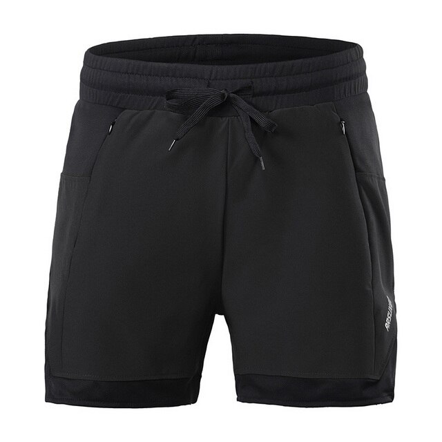 ARSUXEO männer Lauf kurze Hose draussen-Sport Joggen 2 in 1 kurze Hose mit Liner Fitnessstudio Ausbildung ÜSpund kurze Hose schnell trocken atmungsaktiv: Schwarz / XL