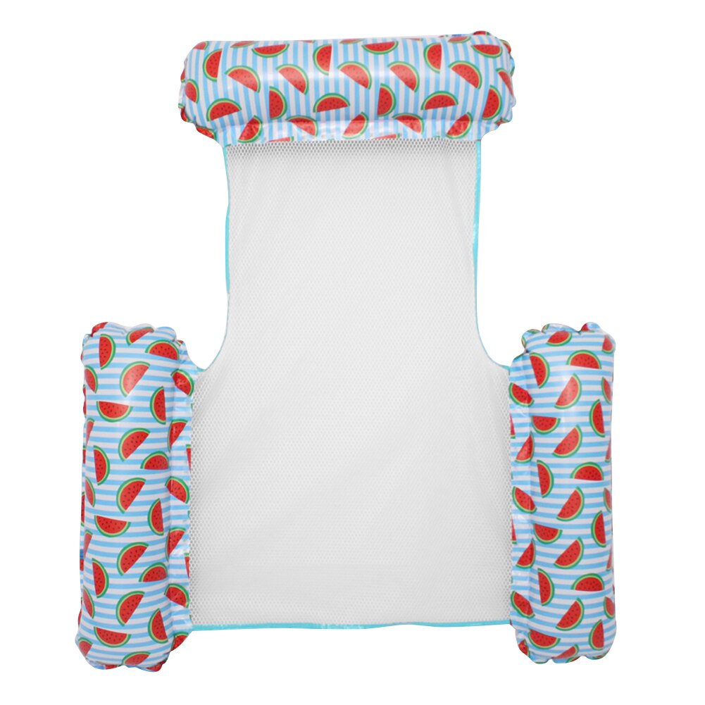 PVC Water Hammock Float Lounger Swimming Pool Inflatable Recliner Chair Bed Leisure Chair Water Sports Toys floating pad: Red